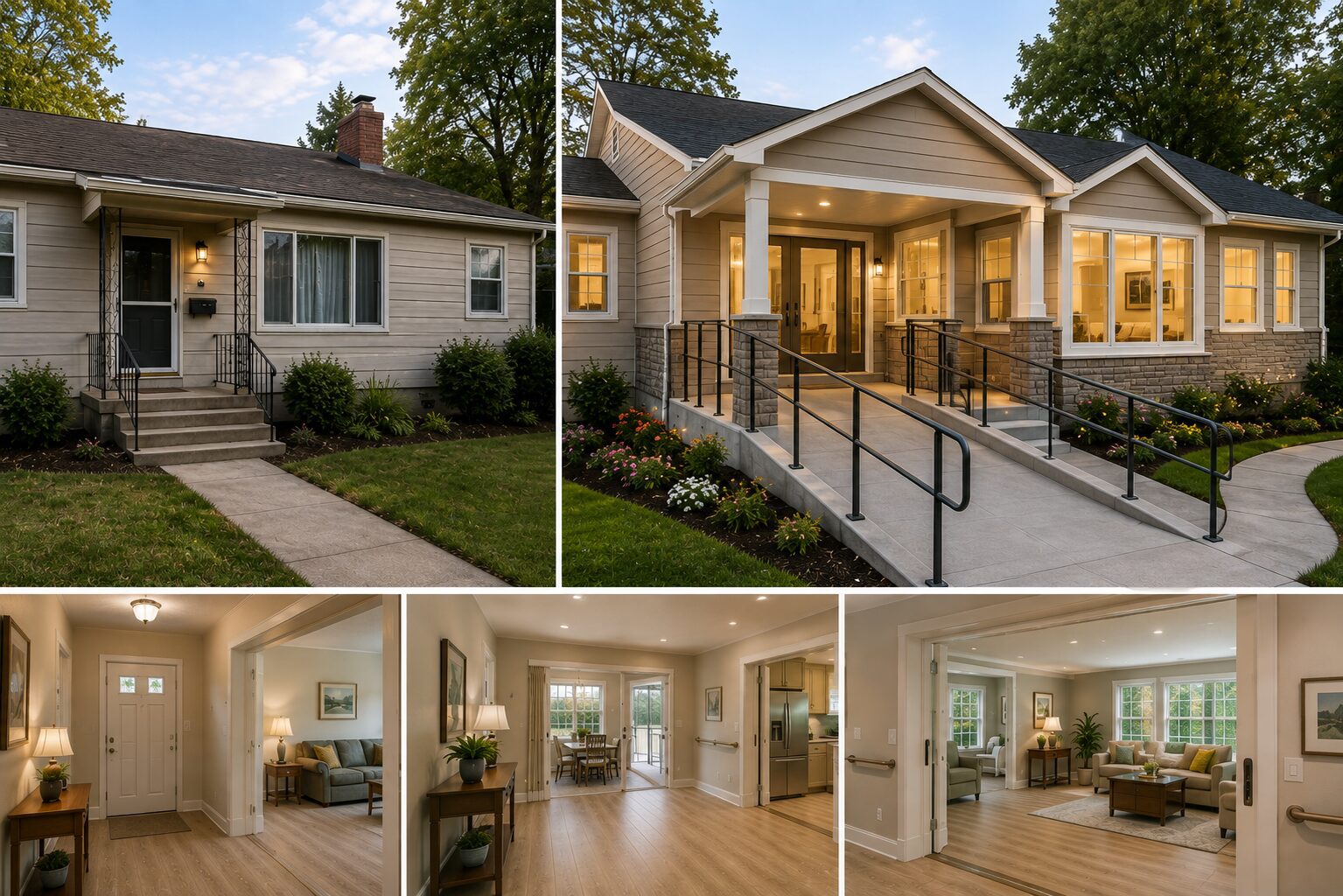 Contemporary residential home with a carefully designed exterior
